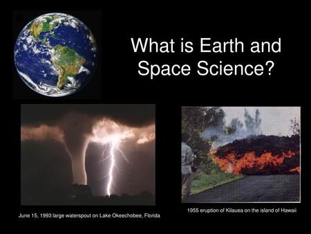 What is Earth and Space Science?