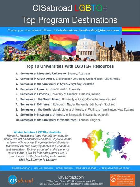 Top 10 Universities with LGBTQ+ Resources