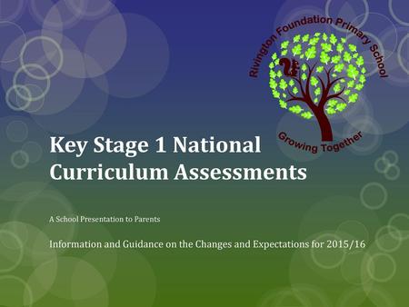 Key Stage 1 National Curriculum Assessments