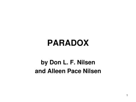 by Don L. F. Nilsen and Alleen Pace Nilsen