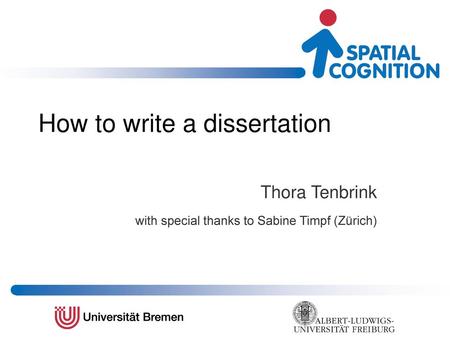 How to write a dissertation