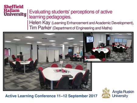 Evaluating students' perceptions of active learning pedagogies.