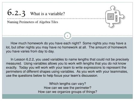 How can we see the perimeter? How can we organize groups of things?