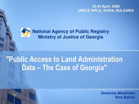 Public Access to Land Administration Data – The Case of Georgia