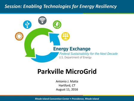 Session: Enabling Technologies for Energy Resiliency