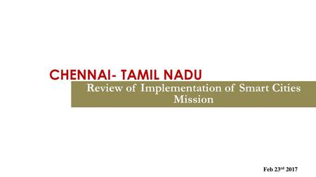 Review of Implementation of Smart Cities Mission