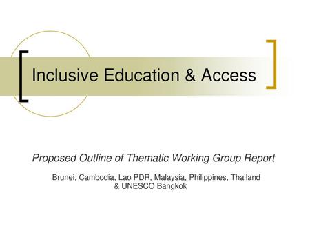 Inclusive Education & Access