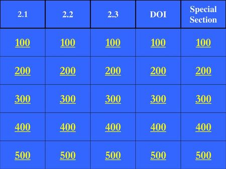 2.1 2.2 2.3 DOI Special Section 100 100 100 100 100 200 200 200 200 200 300 300 300 300 300 400 400 400 400 400 500 500 500 500 500.