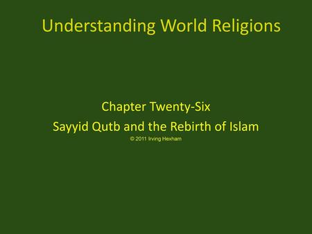 Understanding World Religions