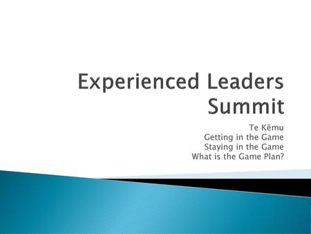 Experienced Leaders Summit