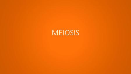 MEIOSIS.