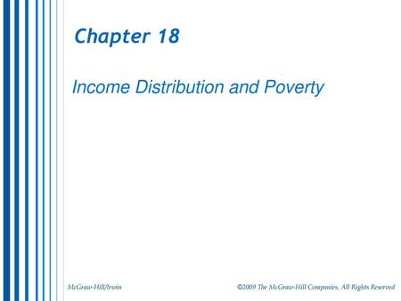 Income Distribution and Poverty