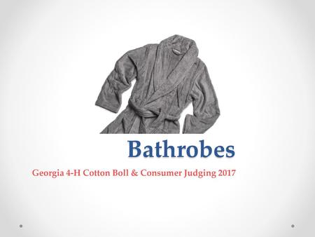 Georgia 4-H Cotton Boll & Consumer Judging 2017