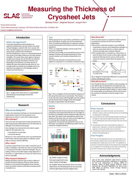 Measuring the Thickness of Cryosheet Jets