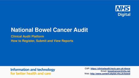 National Bowel Cancer Audit