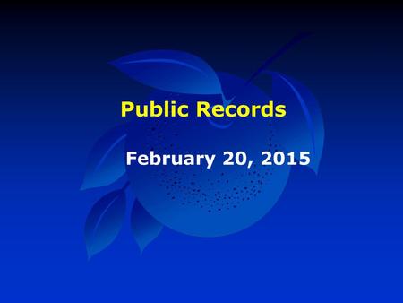 Public Records February 20, 2015.