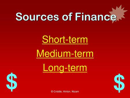 Short-term Medium-term Long-term