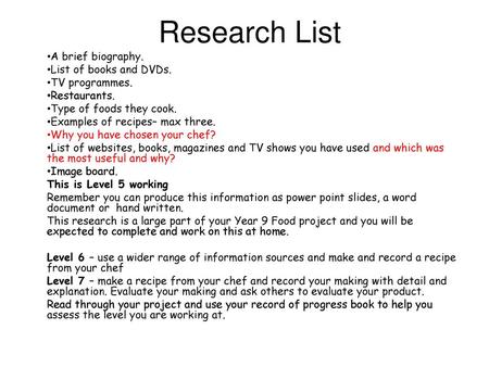 Research List A brief biography. List of books and DVDs.