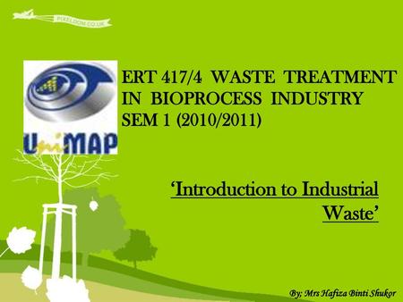 ‘Introduction to Industrial Waste’