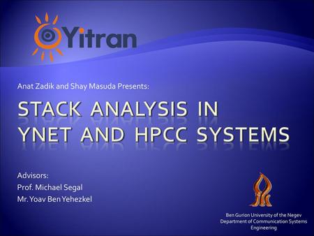 Stack Analysis in Ynet And HPCC Systems