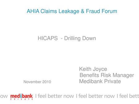 AHIA Claims Leakage & Fraud Forum