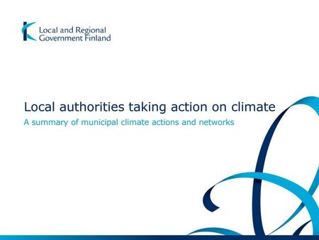 Local authorities taking action on climate