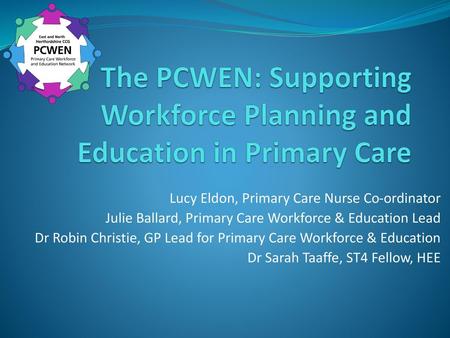 The PCWEN: Supporting Workforce Planning and Education in Primary Care