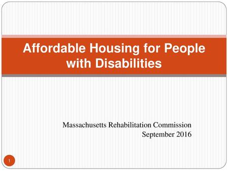 Affordable Housing for People with Disabilities