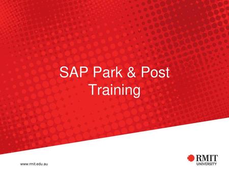 SAP Park & Post Training