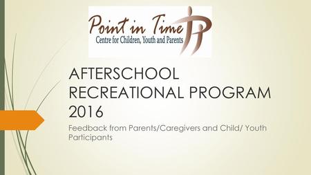 AFTERSCHOOL RECREATIONAL PROGRAM 2016