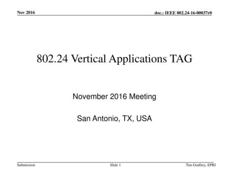 Vertical Applications TAG