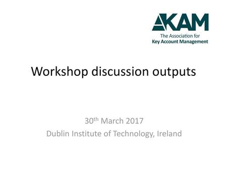 Workshop discussion outputs