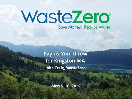 Pay-as-You-Throw for Kingston MA