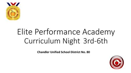 Elite Performance Academy Curriculum Night 3rd-6th