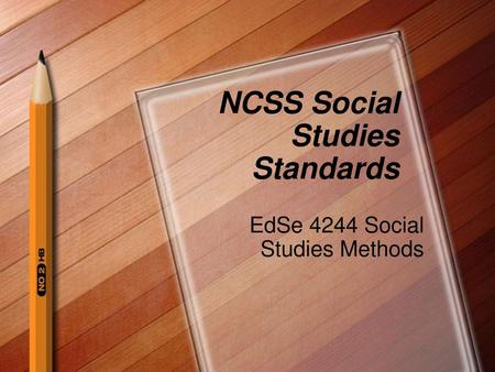 NCSS Social Studies Standards