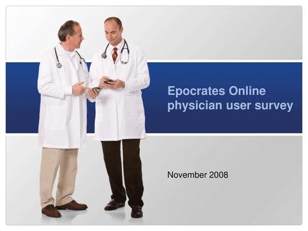 Epocrates Online physician user survey