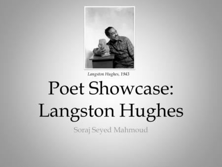 Poet Showcase: Langston Hughes