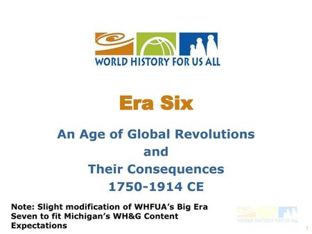 An Age of Global Revolutions and Their Consequences CE