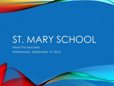 Meet the Teachers Wednesday, September 14, 2016