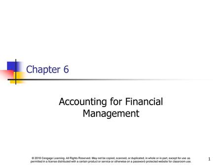 Accounting for Financial Management