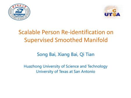 Scalable Person Re-identification on Supervised Smoothed Manifold