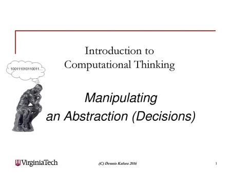 Introduction to Computational Thinking