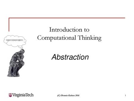 Introduction to Computational Thinking