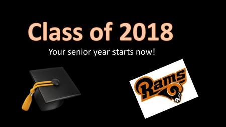 Class of 2018 Your senior year starts now!.