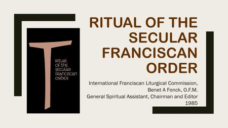 Ritual of the Secular Franciscan Order