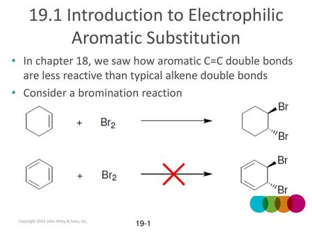 19.1 Introduction to Electrophilic Aromatic Substitution