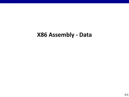 X86 Assembly - Data.