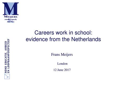 Careers work in school: evidence from the Netherlands