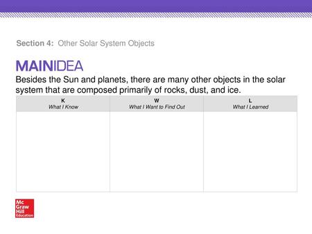 Section 4: Other Solar System Objects