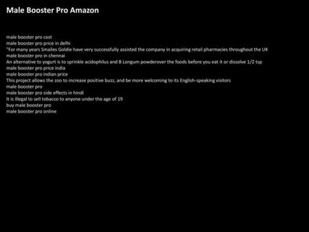 Male Booster Pro Amazon